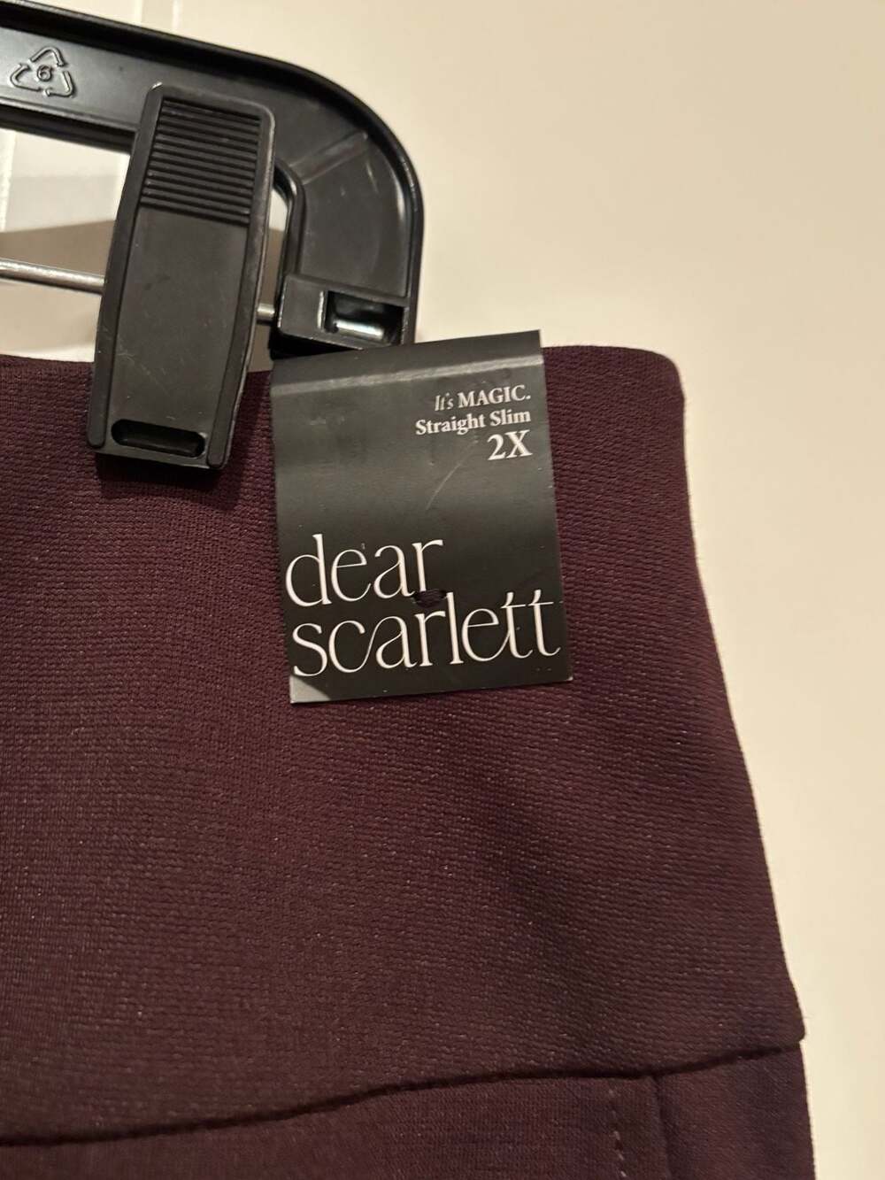 Dear Scarlett Pants Size 2X Burgundy - Picture 3 of 4